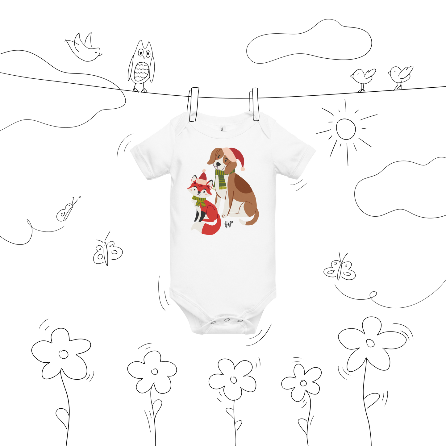 Holiday H+F Baby Onesie!