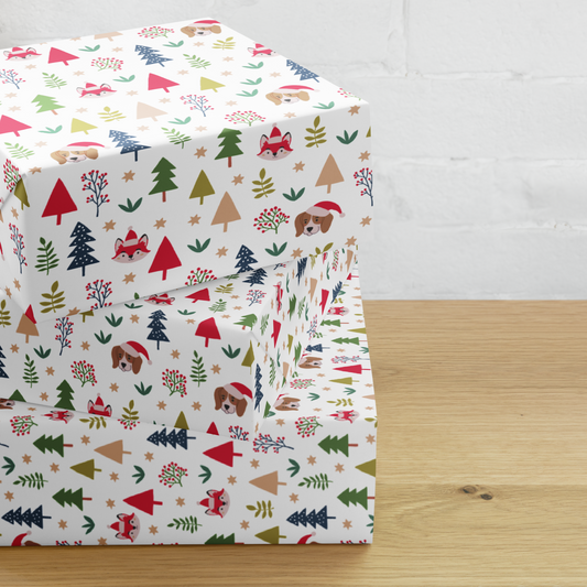 Hound + Fox Holiday Wrapping Paper Sheets